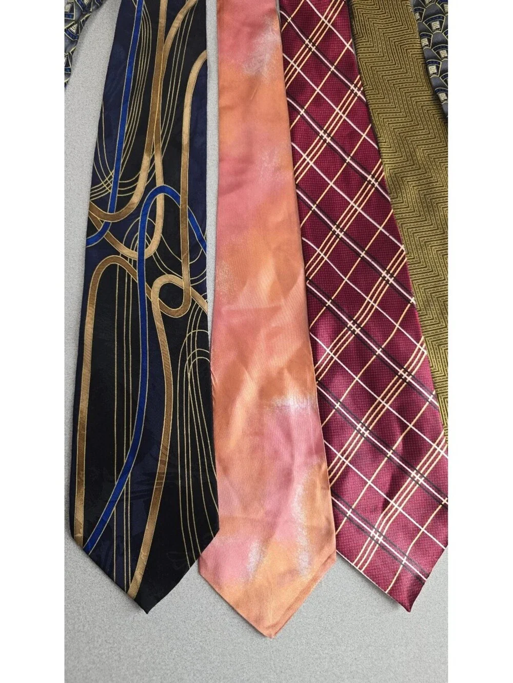 Lot of 7 Men's Silk Ties Vintage Italian Mixed Brands